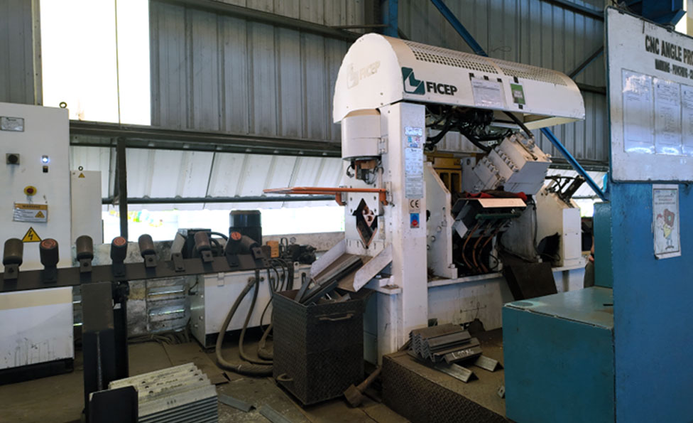 Fabrication cnc angle punching, cutting, marking