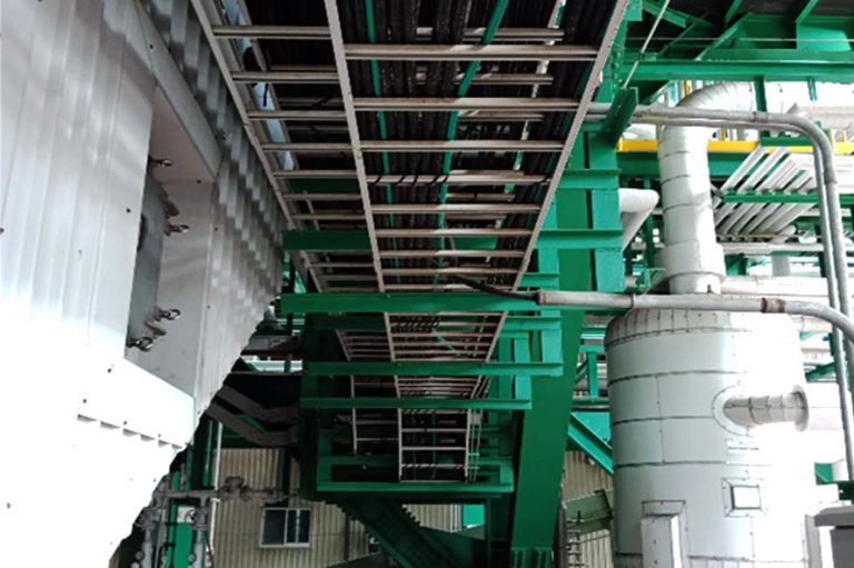 pulling cable in boiling area