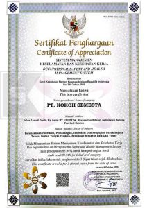 occupational health and safety management system (smk3) certification – 2025